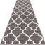 Alfombra antiderrap celosía marroquí gris y blanco 6ftx26pulg