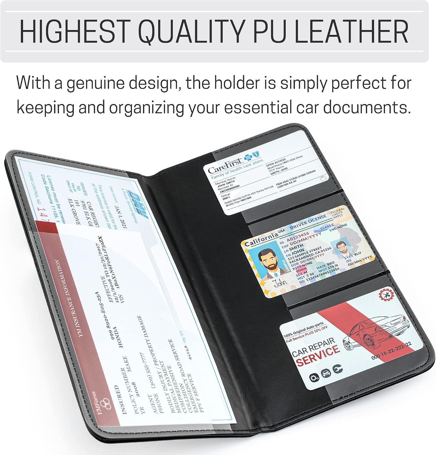 Soporte guantera SUV para documentos y cartera