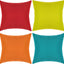 4 Fundas Almohada Impermeables 18x18" Amarillo Rojo