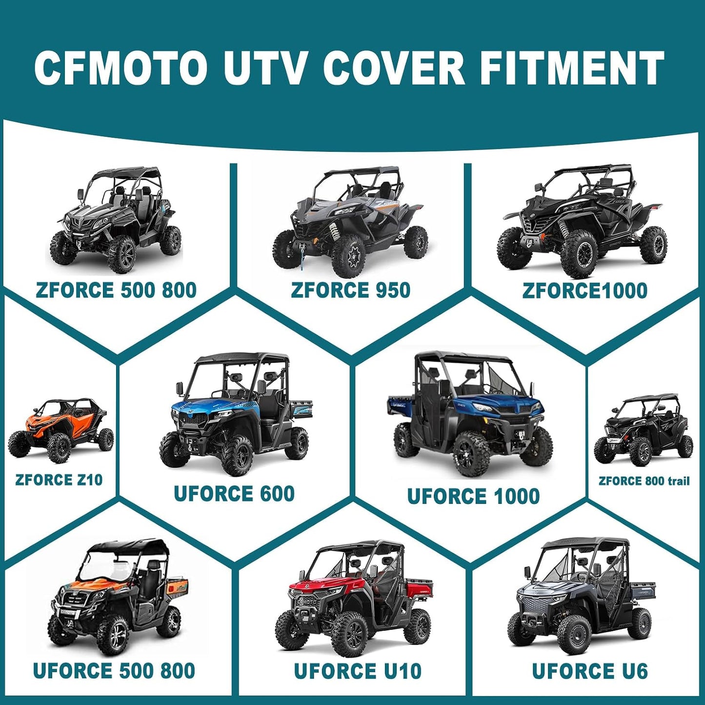 Cubierta UTV CFMOTO Uforce ZforceU6 U10 Z10 Impermeable