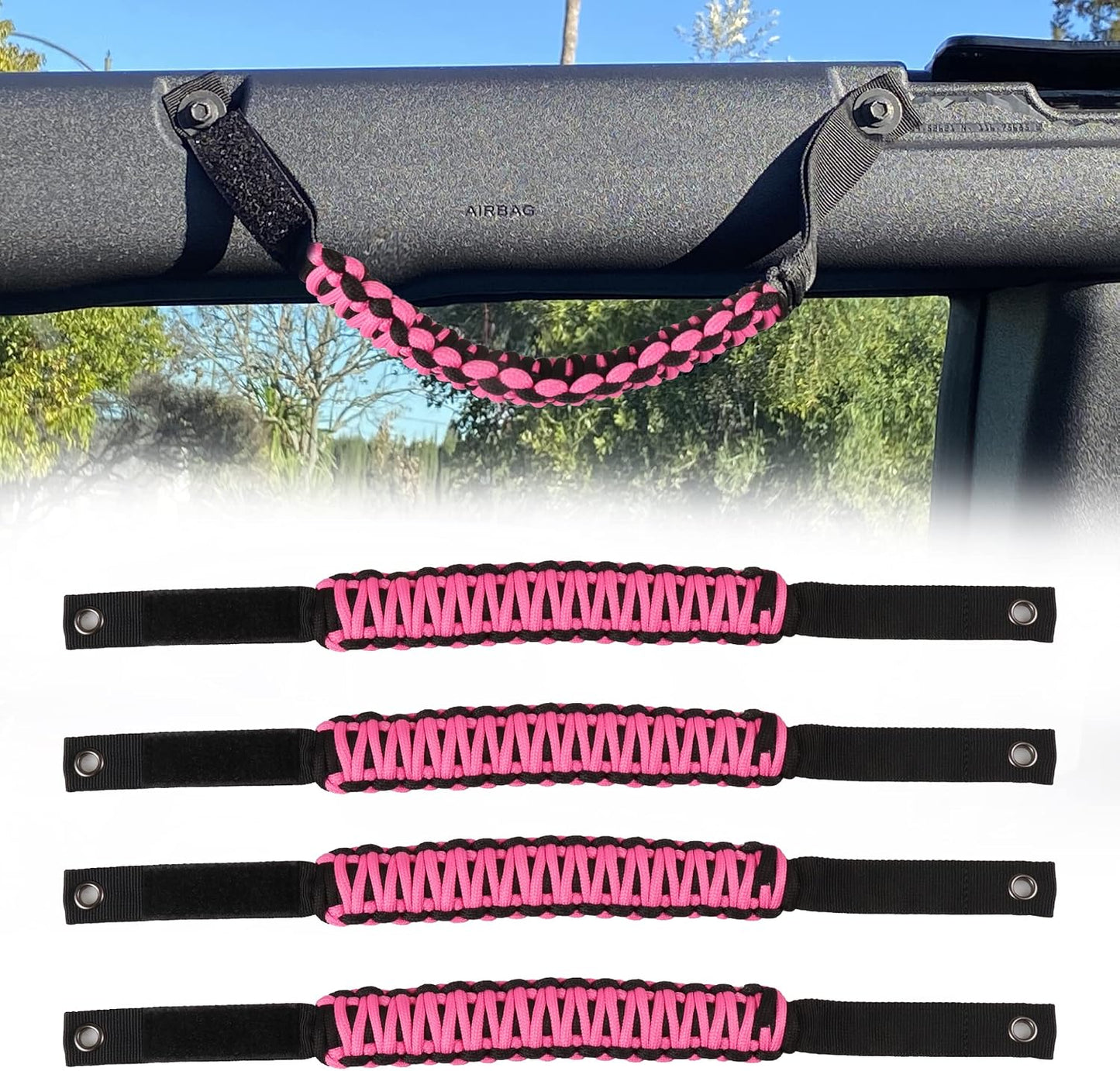 Asas antivuelco para puertas Ford Bronco 4 puertas pack 4 rosa