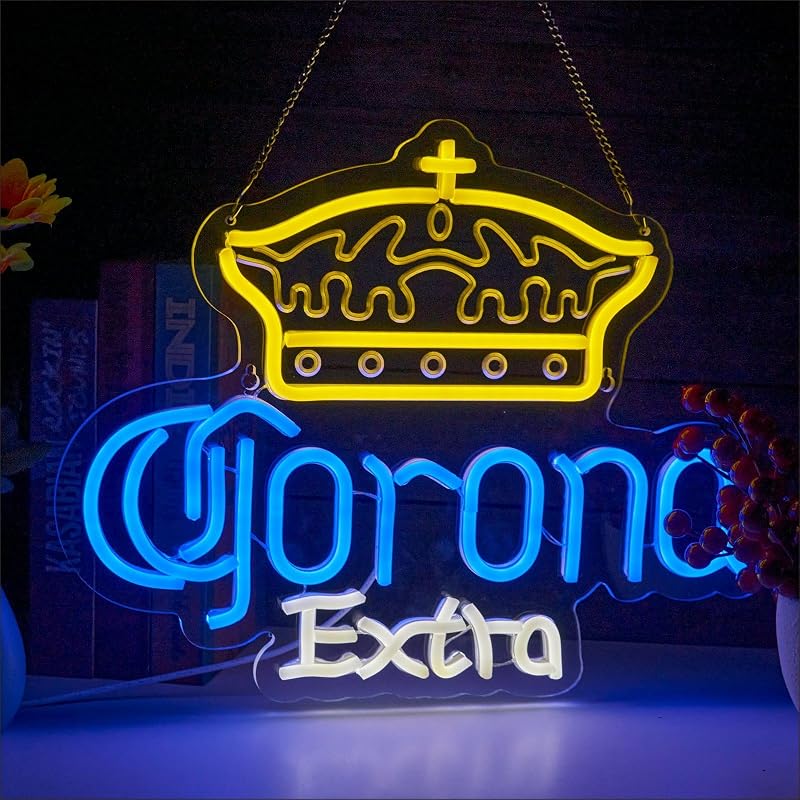 Letrero Neón Cerveza Corona para Bar Hogar Tienda