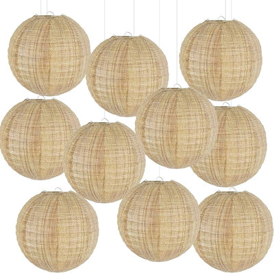 10 Pzas Decoraciones Arpillera Rústicas para Fiestas y Aula