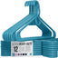 Perchas plástico duraderas para abrigos trajes azul set 12