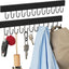 Soporte llaves pared 24 ganchos ajustables madera color