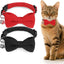 Collar gato con campana y pajarita 8-12pulg set 2 ajustables
