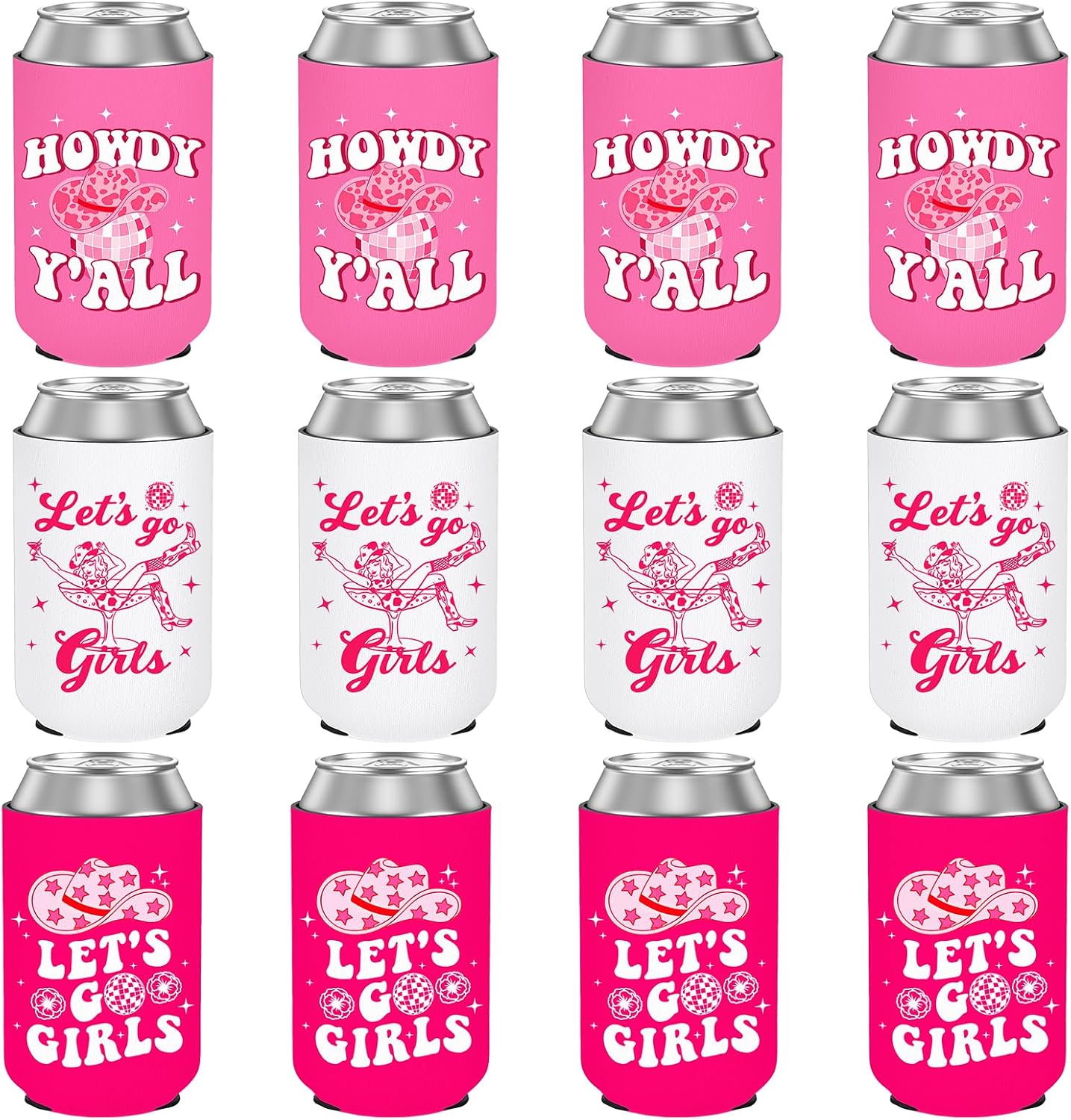 Fundas enfriadoras neopreno 12oz para latas fiesta