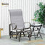 Silla planeadora patio balanceo suave marrón/gris