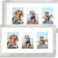 Set 2 Marcos Fotos 10x20 Madera Blanca Vidrio Real