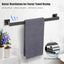 Set 10 Pzas Accesorios Baño Negro Mate 23.6pulg