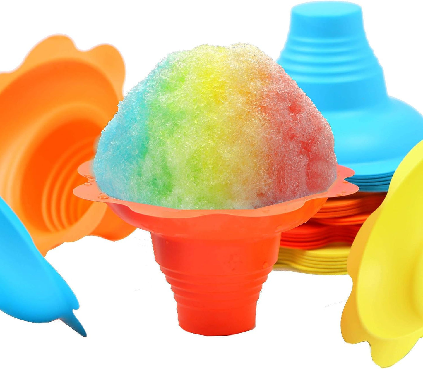 Bandeja goteo flores Sno-cone 4oz multicolor caja 100