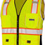 Chaleco seguridad poliéster resistente color verde lima 3XL