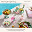 Bandeja redonda esmalte plato servir verde cuadros