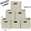 6 Cubos Almacenamiento Plegables Tela 11x11x11" Asas Armario