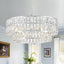 Candelabro Cristal Cromado 24" 8 Luces Sala Estar