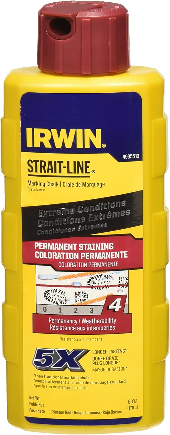 Tiza marcado permanente rojo carmesí 6oz