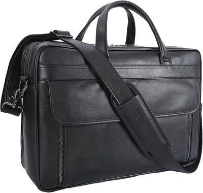 Maletín cuero para laptop 18pulg hombres viaje negocios YKK