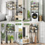 Organiz. baño metal soporte papel ganchos 3 niveles negro