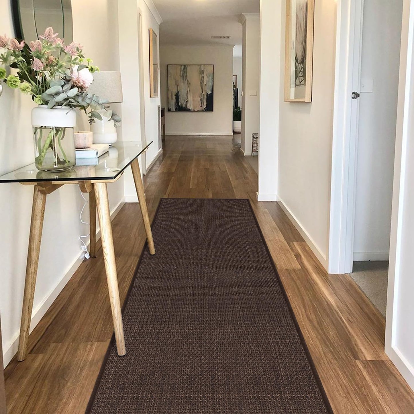 Alfombra cocina yute antiderrap absorbente 7ft marrón