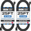 2 Cables Extensión 25ft 16/3 SJTW 3 Puntas Exteriores
