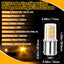 Bombilla LED 12V BA15S color ámbar para intermitente coche