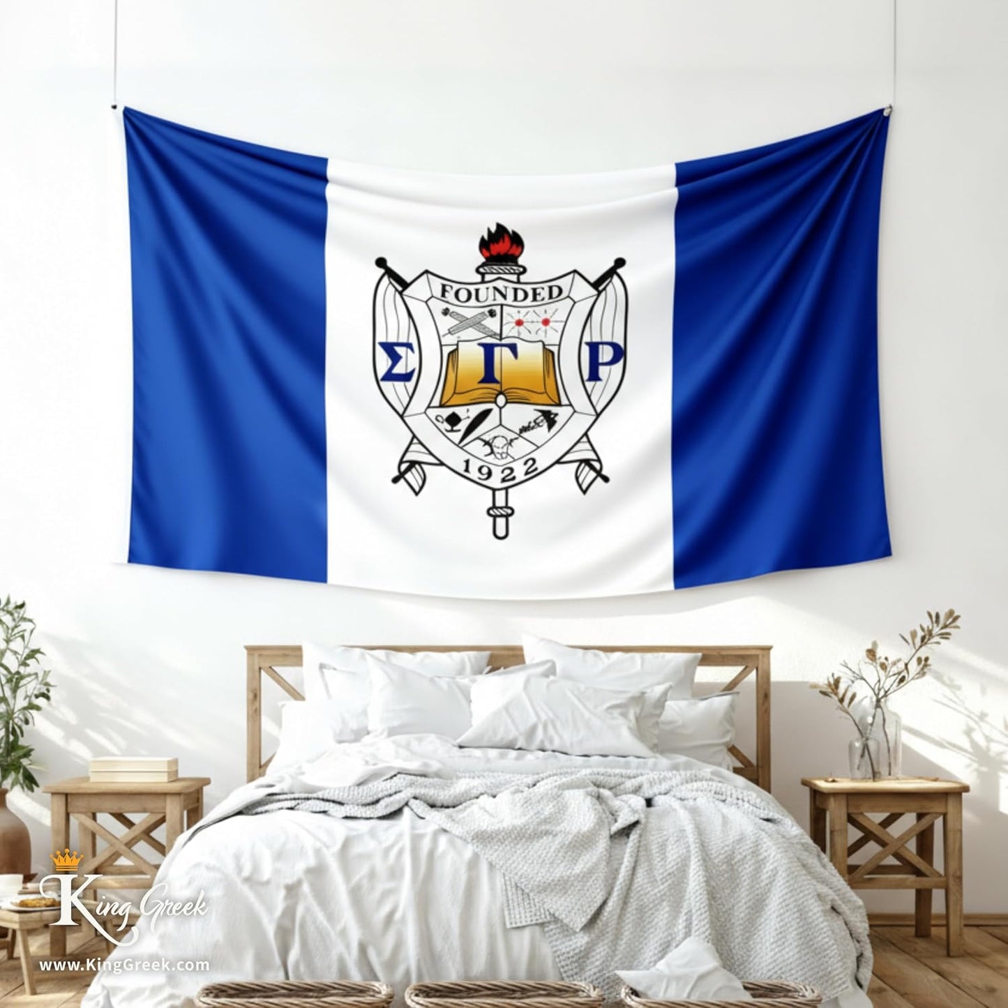 Bandera hermandad Sigma Gamma Rho 3x5ft poliéster