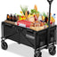 Carro plegable exterior con ruedas todo terreno 210lb negro
