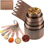 Set 13 Tazas y Cucharas Medidoras Acero Inox