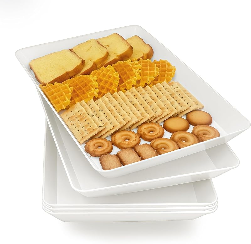 Bandeja servir 5 pzas plástico sin BPA para fiesta