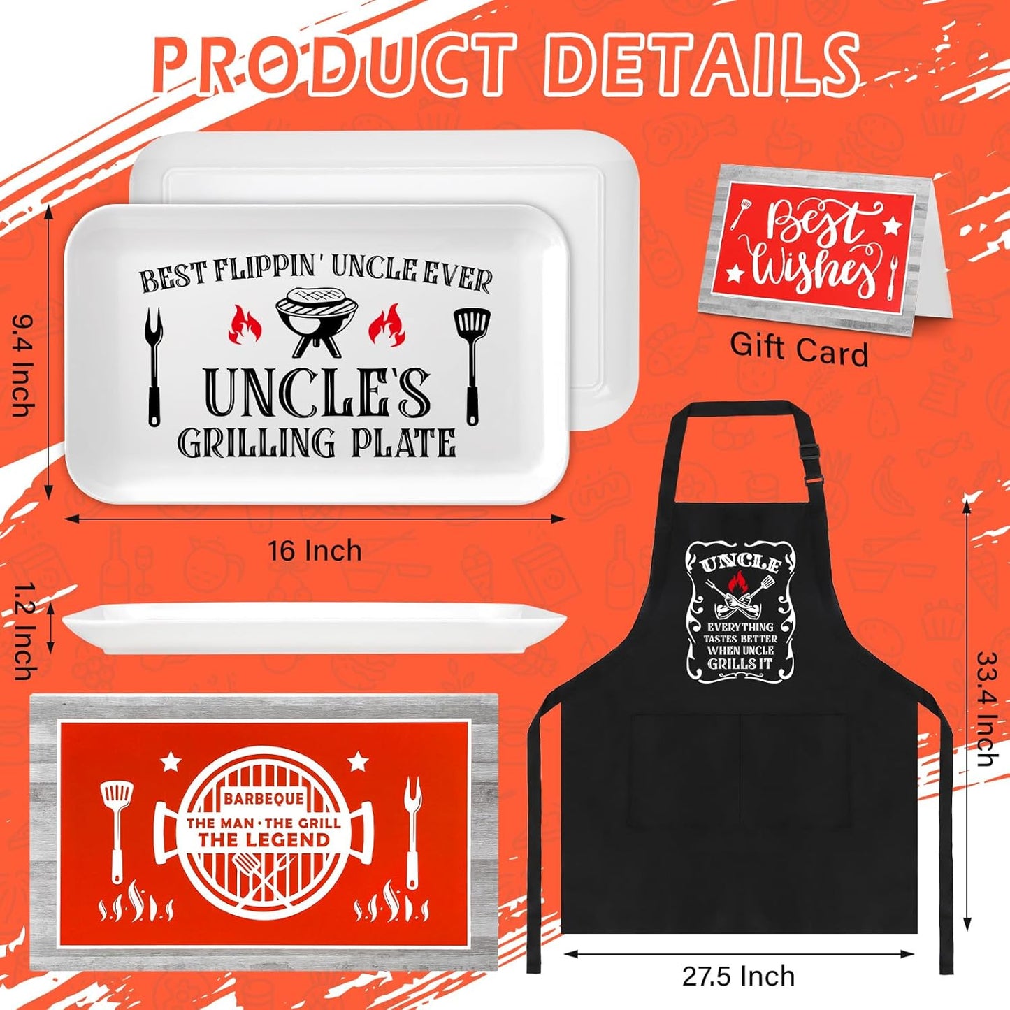 Set platos personalizados para tío cumpleaños navidad