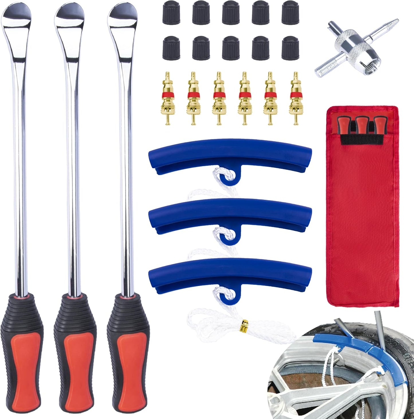 Kit cambio neumáticos motocross 12.2" con protector llanta