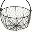 Cesta redonda alambre para huevos oxidado 8x4"
