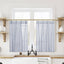 Cortinas estantes fregadero estilo cafetería azul oscuro 20"
