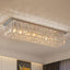 Candelabro de cristal rectangular para comedor 40x10pulg