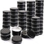 100 Tarros Aluminio 0.5oz con Tapa Rosca Viaje Negro