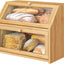 Caja pan madera bambú encimera cocina gran capacidad