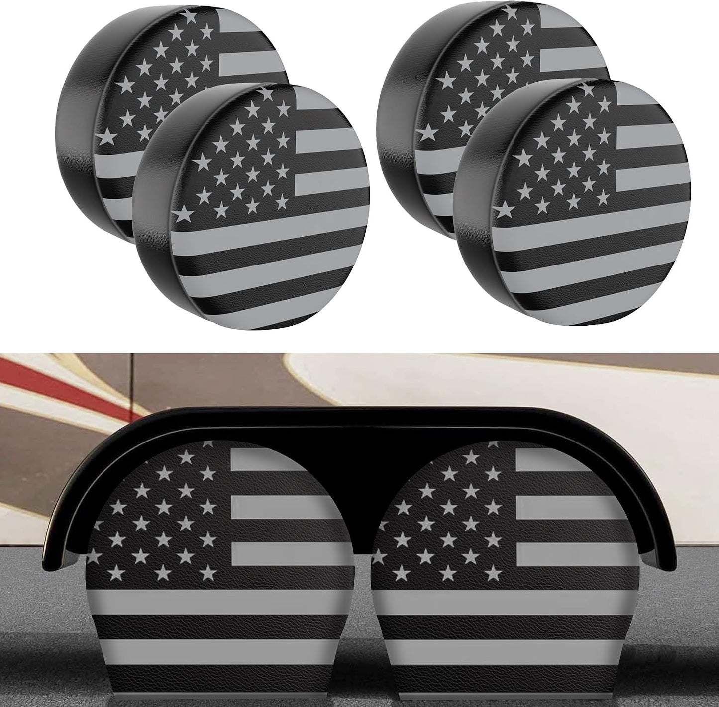 4 Fundas Cuero Sintético para Llantas Camiones SUV