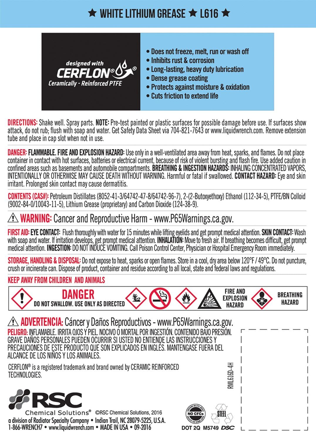 Grasa litio color blanco 8oz