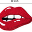 Alfombra baño forma labios antiderrap felpa