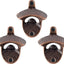 Abridor botellas acero inox cobre envejecido set 3