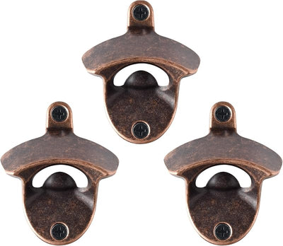 Abridor botellas acero inox cobre envejecido set 3