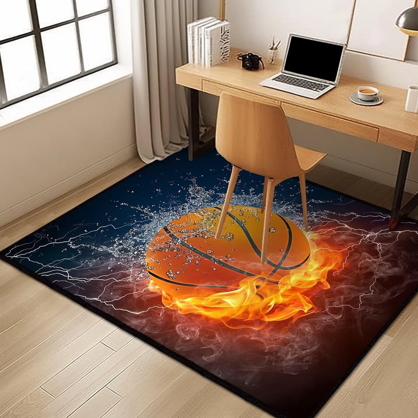 Alfombra deportiva 5x7ft para dormitorio comedor antiderrap