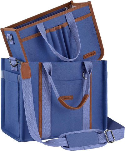 Bolso lona mujer cremallera múltiples compartimentos trabajo viaje