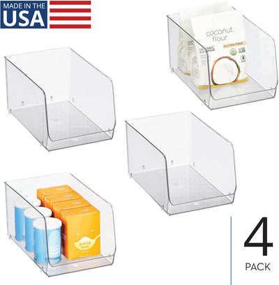 Cubo Almacenamiento Plástico Transparente Apilable Set 4