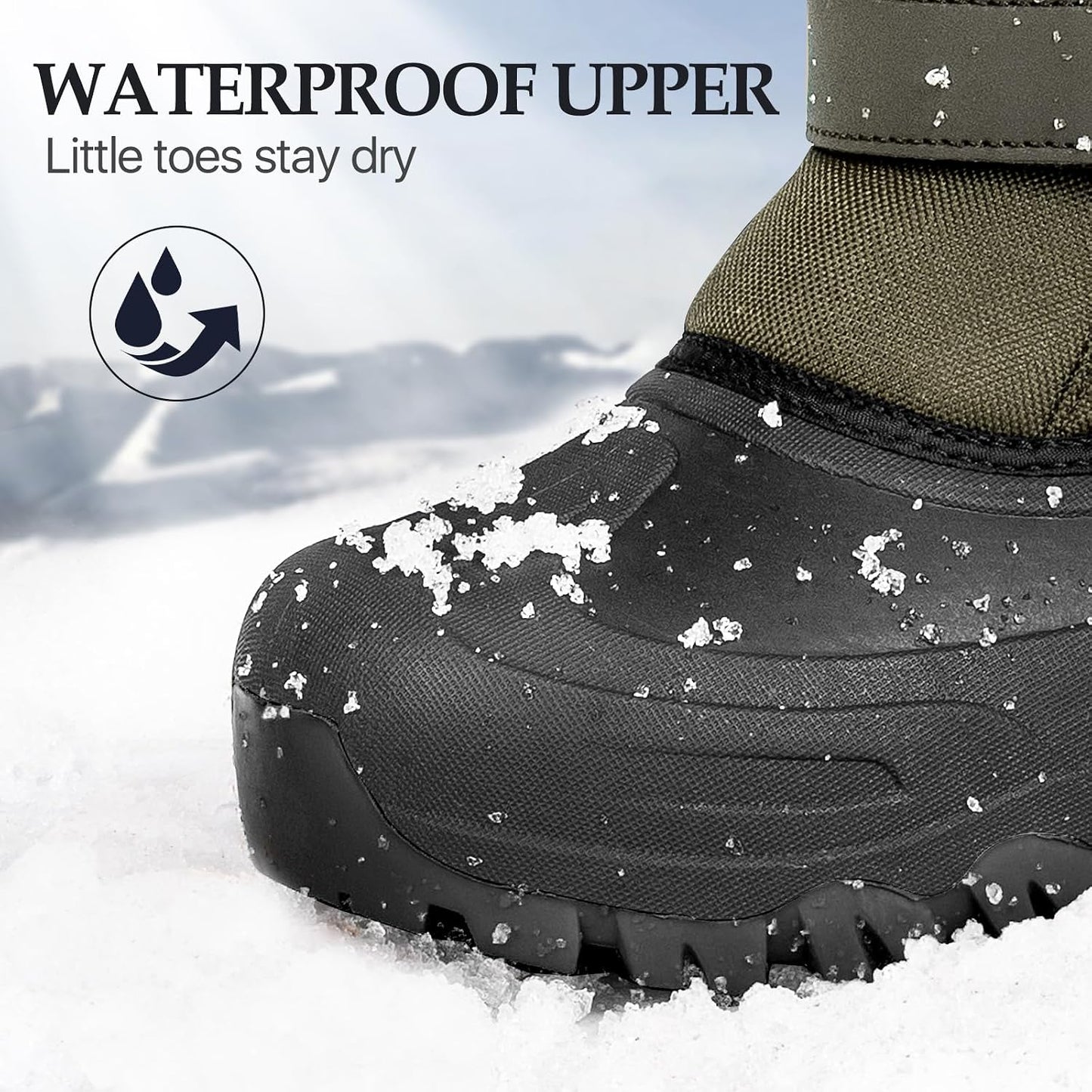 Botas nieve niños cálidas impermeables antiderrap