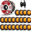 20 Luces LED Ámbar 2pulg con Reflectores para Remolque RV