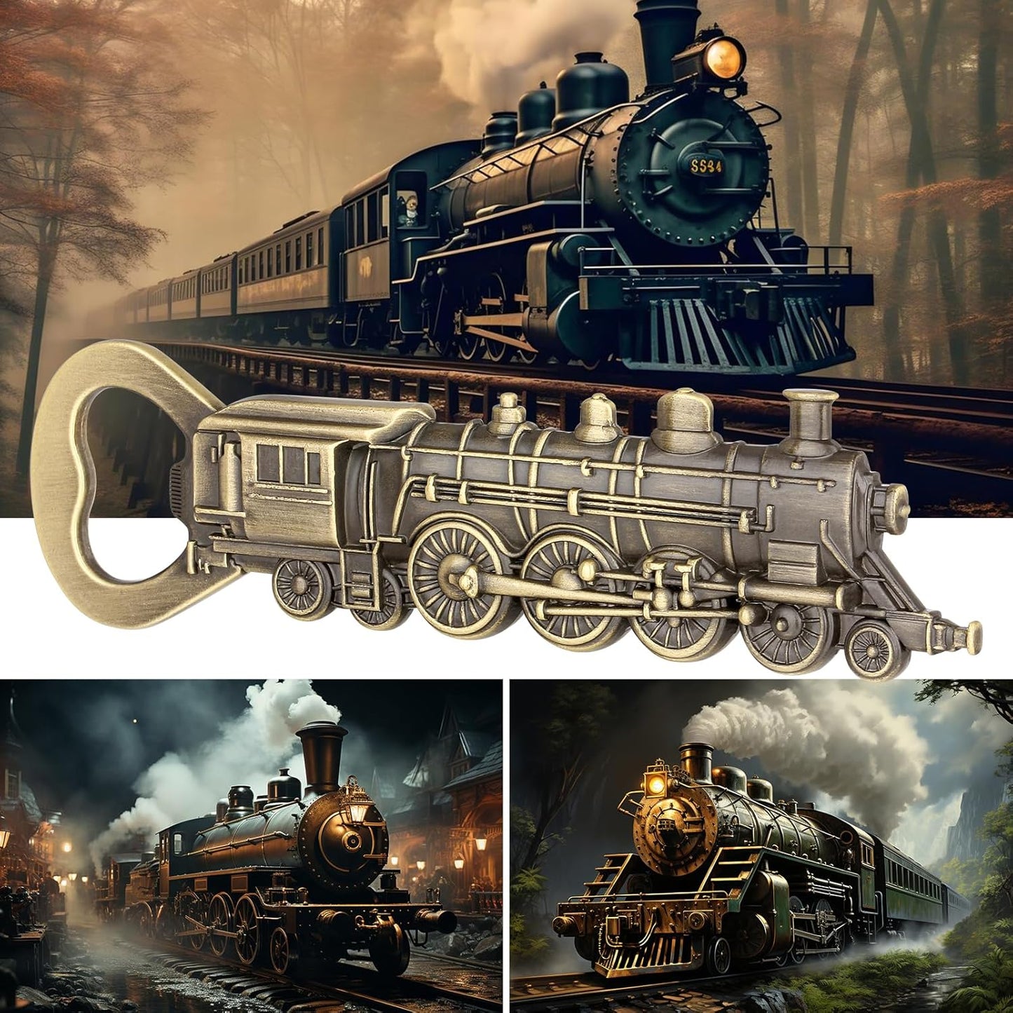 Abrebotellas tren de vapor para hombres, papá, novio, regalos cumpleaños