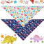 Bandanas algodón perros gatos limón dinosaurio 2uds