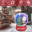 Decoración inflable navideña con luces LED y copos de nieve