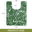 Tapete baño forma U verde oscuro 24x20 antideslizante absorbente